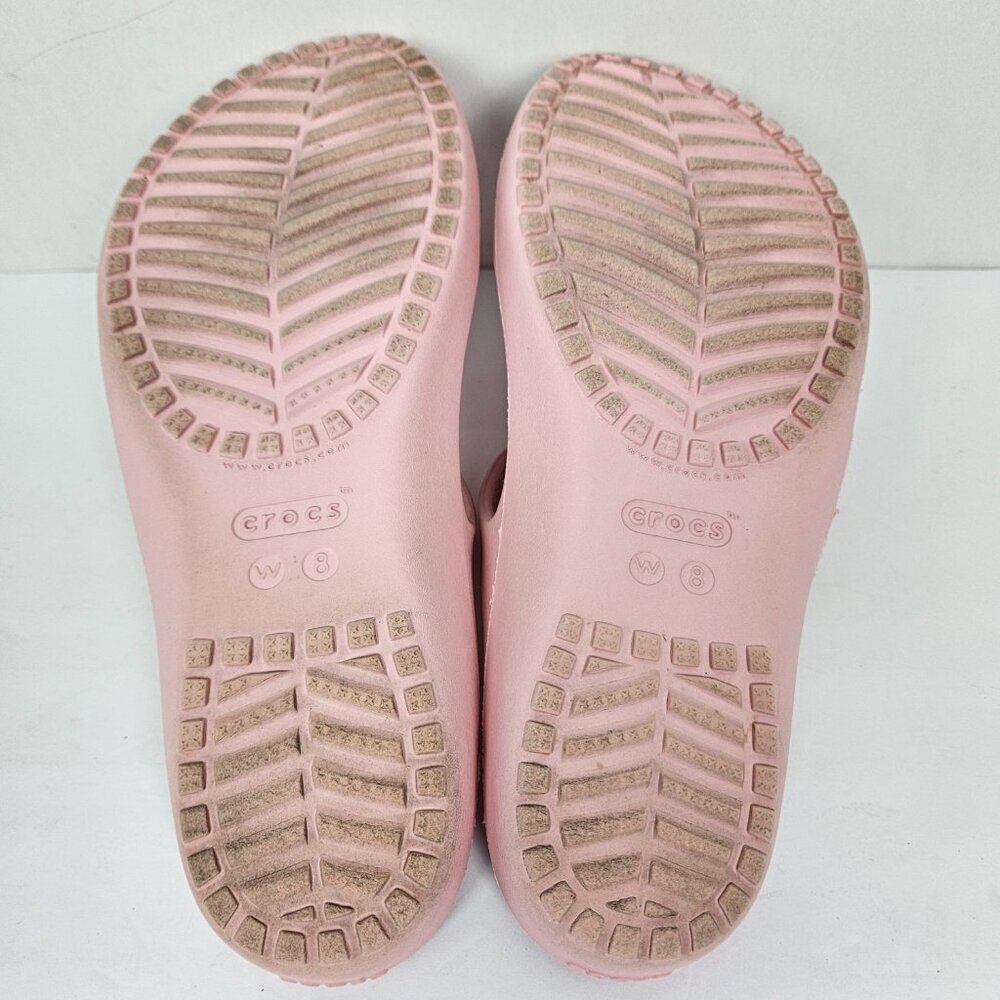 CROCS Kadee II Strappy Slip On Slide Sandal Light Pink 8 - Picture 8 of 10